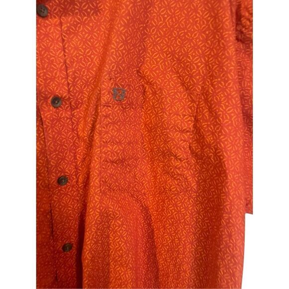 Noble Outfitters Mens Orange Short Sleeve Button-Down Shirt Size XXL - Picture 10 of 10